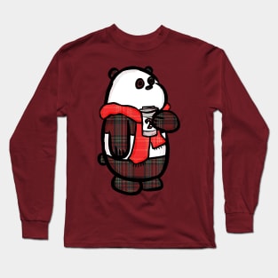 Plaid Panda Long Sleeve T-Shirt